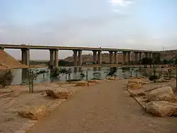 Lake at the 120&nbsp;km long Wadi Hanifa valley that cuts through Riyadh