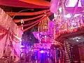Lal mandir decorated during Vidhaan