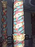 Polychrome pillars of the baptistery.