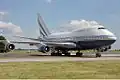 A Sands Boeing 747SP aircraft, this aircraft would be damaged beyond repair in an aircraft hangar collision caused by Hurricane Laura in 2020