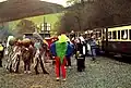 The last British Rail train to run on the Vale of Rheidol Railway before privatisation, at Nantyronen