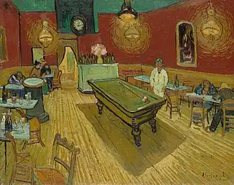 The Night Café, an 1888 portrait by Vincent van Gogh[19]