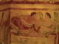 Detail of the banquet scene