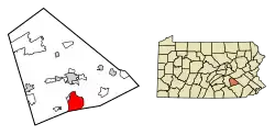 Location in Lebanon County, Pennsylvania