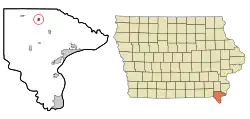 Location of St. Paul, Iowa