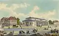 Hallisches Tor (1846) with the customs office (left) and the new weigh house (right)