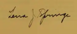 Cursive signature in ink
