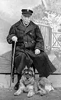 Reinisch with a dog