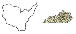 Location in Lewis County, Kentucky