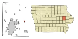 Location of Springville, Iowa
