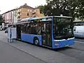 MAN bus on Munich Metrobus service 53 (lacking a special MetroBus poster)