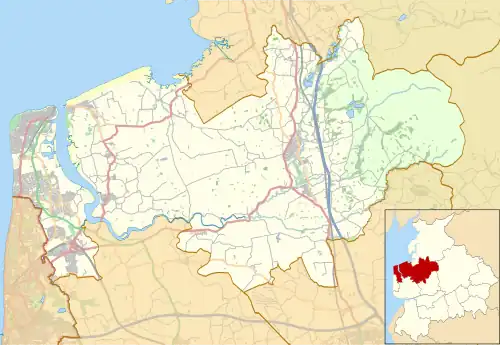 Calder Vale is located in the Borough of Wyre