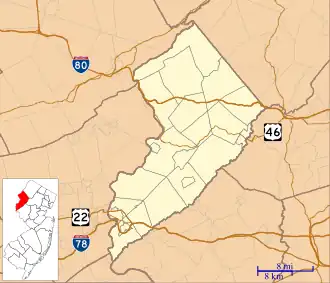 Sunfish Pond is located in Warren County, New Jersey