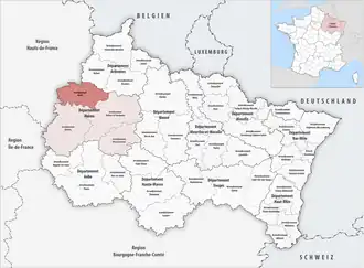 Location within the region Grand Est
