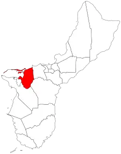 Location of Piti within the Territory of Guam