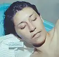 Mugshot of the corpse in the morgue