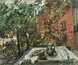 Vespers on the Balcony (1925), oil on canvas, 49 × 60&nbsp;cm., Berlinische Galerie, Berlin