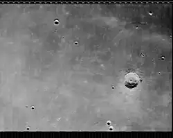 Timocharis crater on May 19, 1967 (42°46′N 12°16′W﻿ / ﻿42.76°N 12.27°W﻿ / 42.76; -12.27)