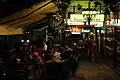 Italian restaurants on Lygon Street at night
