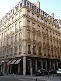 The corner of the street with the Rue Édouard-Herriot