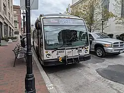 A white bus