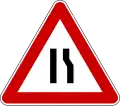 I-5.1 Road narrows on left