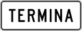 R3-17b Bike lane ends (plaque)