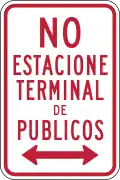R7-15 No parking, Jitney stand