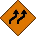 CW1-4bR Double lane shift (right)