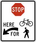 R1-5eL Stop here for trail crossing (left)