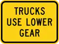 W7-2bP Trucks use lower gear