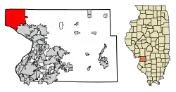 Location in Madison County, Illinois