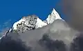 West aspect of Malangphutang (right) with Peak 6070 to left