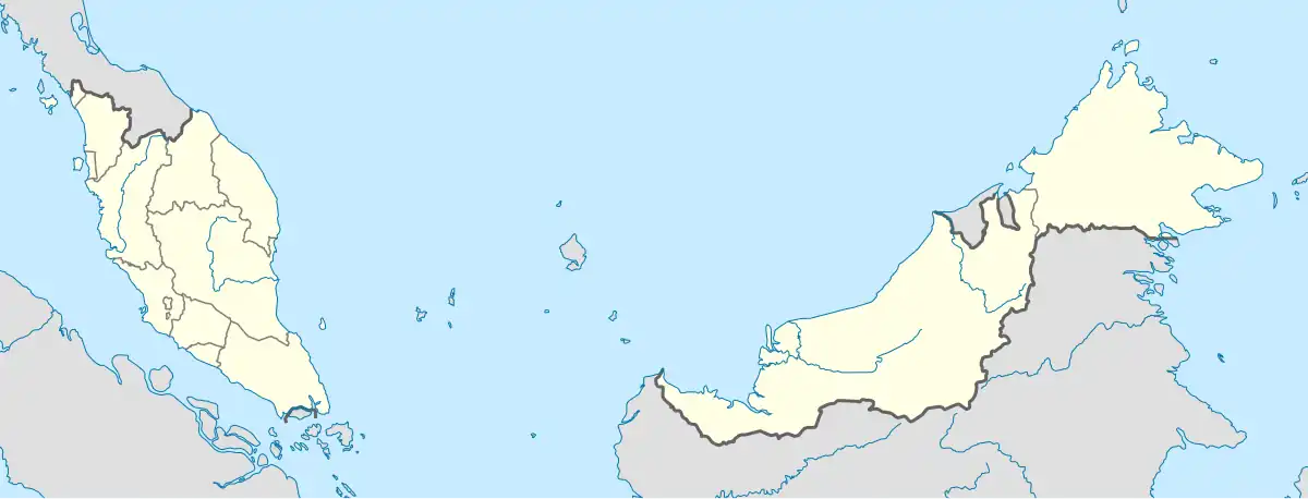 Map showing the location of Endau-Rompin National Park