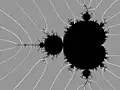 External rays for angles of form : n / ( 25 - 1) landing on the root points of period 5 components