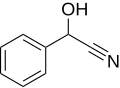 mandelonitrile, occurs in small amounts in the pits of some fruits.[2]