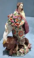 Rococo personification of earth (classical element), by the Chelsea Porcelain Factory, c.1760-1770, porcelain, Indianapolis Museum of Art, Indianapolis, US