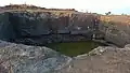 Rock cut water cistern