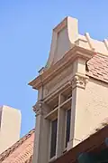 Mansard roof detail on the Rindge House.