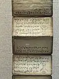 Dai scripture on mulberry-bark paper. Yunnan Nationalities Museum, Kunming, Yunnan, China