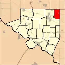 Location in Randolph County