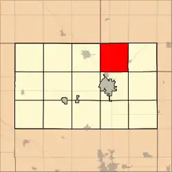 Location within Harvey County