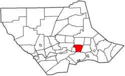 Map of Lycoming County, Pennsylvania highlighting Fairfield Township