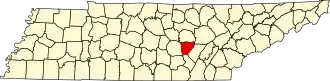 State map highlighting Van Buren County