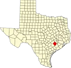 State map highlighting Colorado County