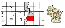 Location of Kronenwetter in Marathon County, Wisconsin.