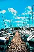 View of the marina in Desenzano