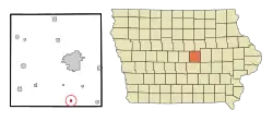 Location of Laurel, Iowa