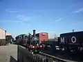 Martello during a visit to the Mid-Suffolk Light Railway (summer 2007). The engine is paired with carriages similar to those they used in south London.