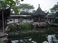 The pond and pavilion